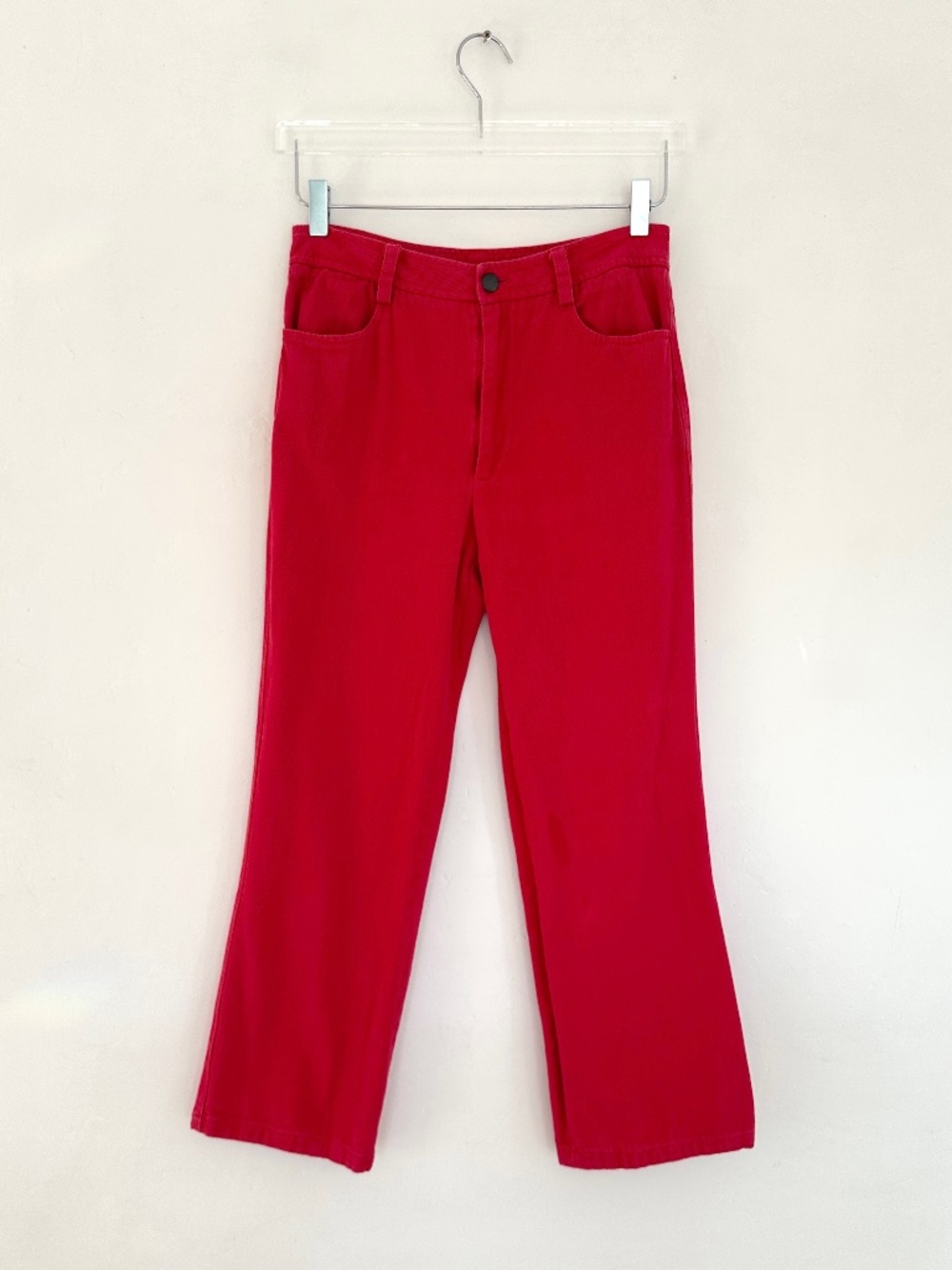 Store No. 6 red cotton high waisted cropped pants No.6 XS S